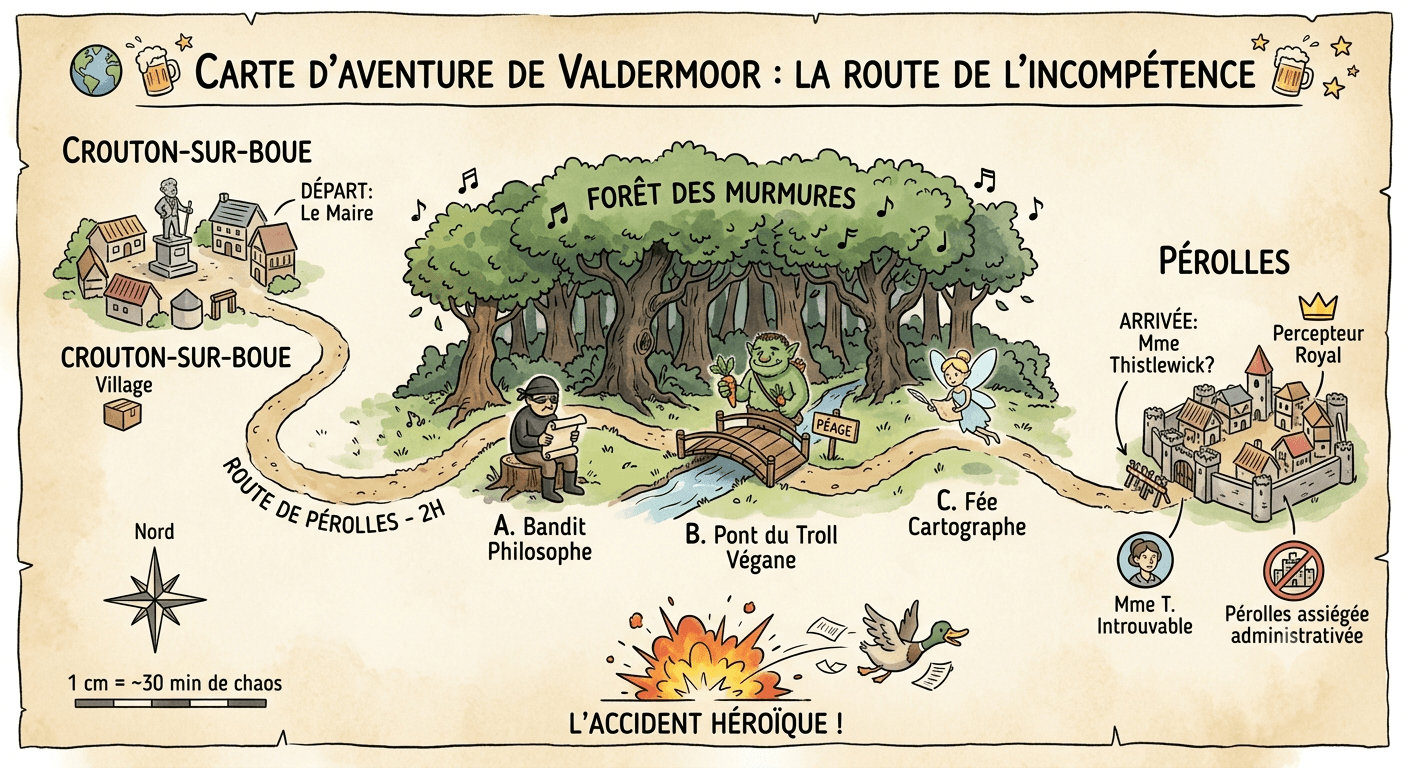Carte de la région explorée dans l'épisode